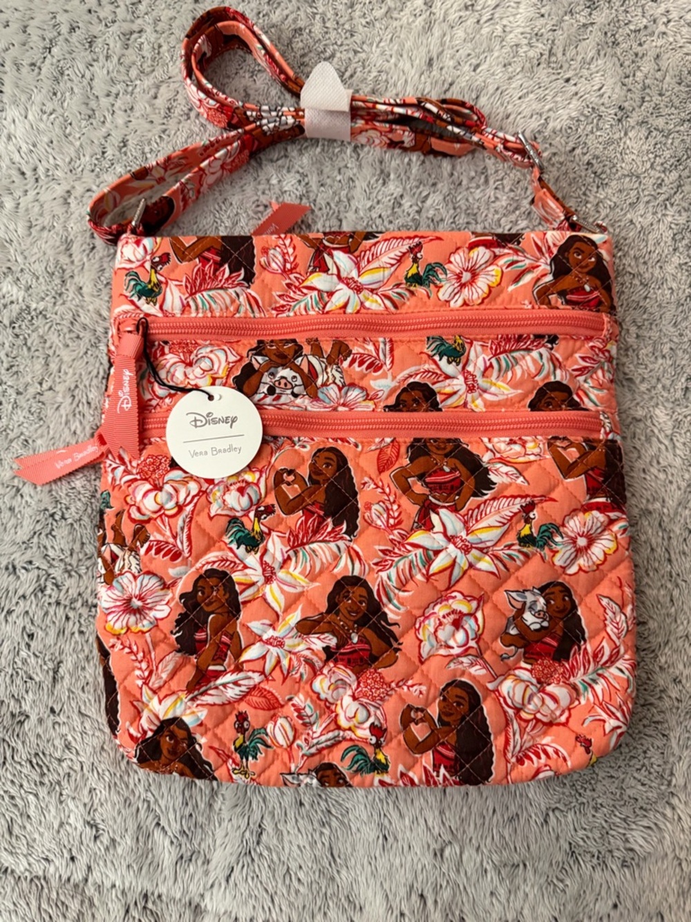 Vera Bradley Coral Moana Floral Quilted Crossbody Bag